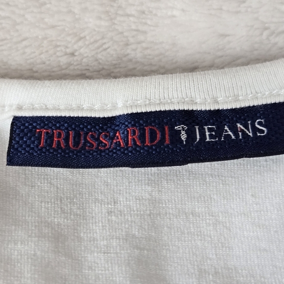 Trussardi Jeans Women’s Graphic Print Tank Top White EU Size XXL, US XL - Picture 3 of 12